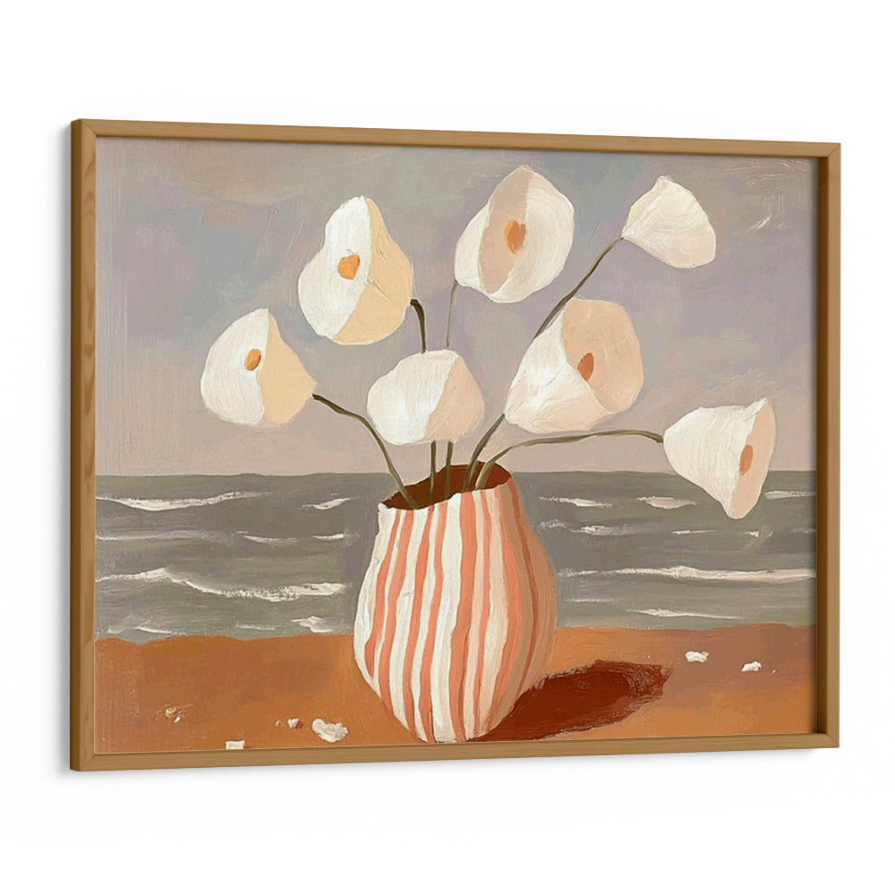 A Vase with White Calla Lilies Botanical Painting - XS / Matte Paper / Rolled Art - Nook At You