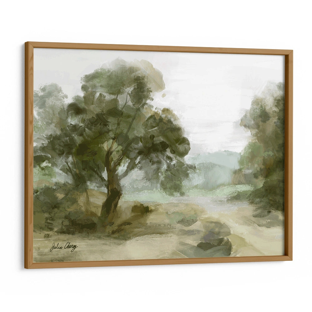Misty Valley Path Landscape Painting - XS / Matte Paper / Rolled Art - Nook At You