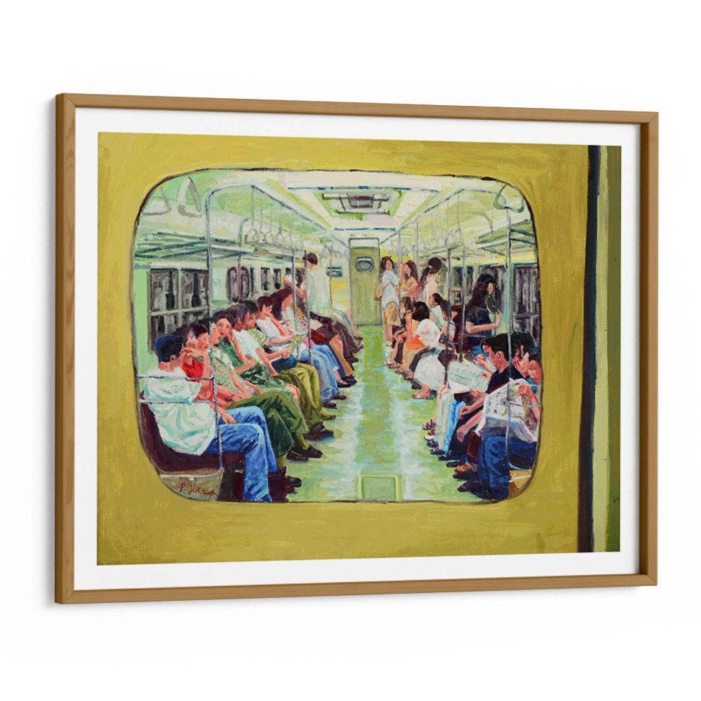 Green Subway Journey Landscape Wall Art - XS / Matte Paper / Rolled Art - Nook At You