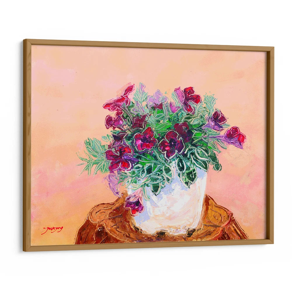 Vibrant Potted Flowers Floral Canvas Wall Art - XS / Matte Paper / Rolled Art - Nook At You