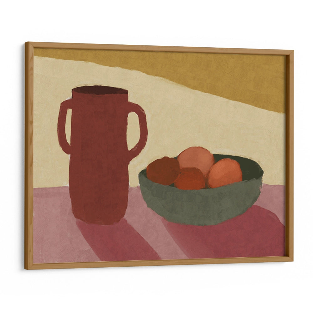 Jug With Peaches Abstract Wall Decor - XS / Matte Paper / Rolled Art - Nook At You