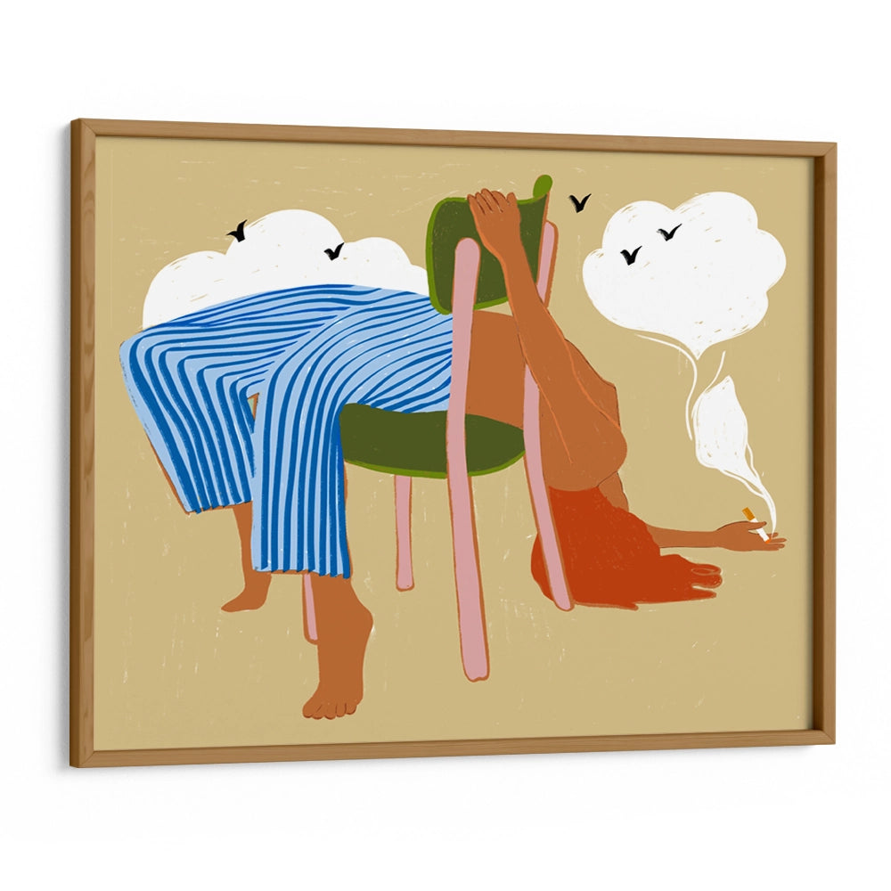 Smoking Up and Making Clouds Boho Canvas Print - XS / Matte Paper / Rolled Art - Nook At You