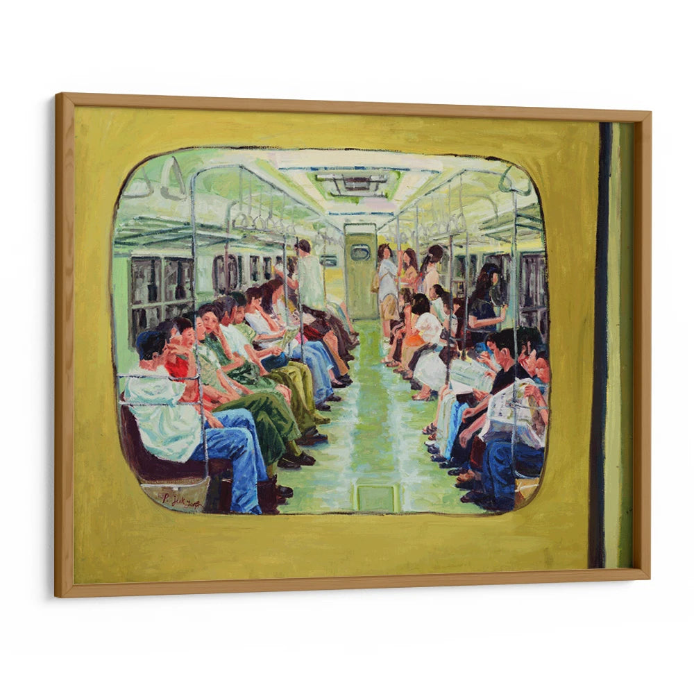 Green Subway Journey Landscape Wall Art - XS / Matte Paper / Rolled Art - Nook At You