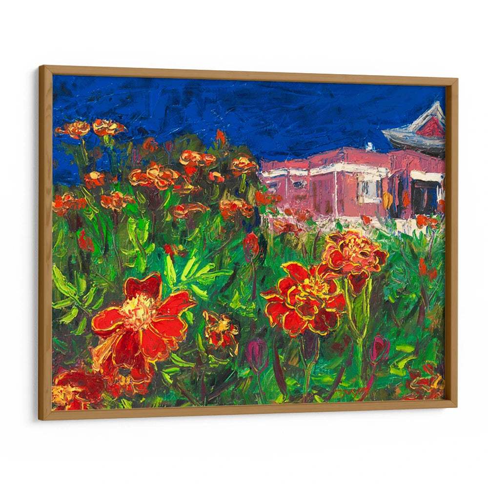 Temple Garden Marigolds Botanical Wall Art Poster - XS / Matte Paper / Rolled Art - Nook At You
