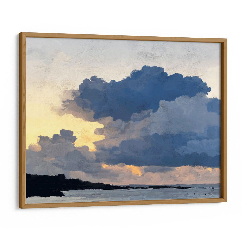 Porthmeor Sunset Horizontal Landscape Painting for Living Room - XS / Matte Paper / Rolled Art - Nook At You