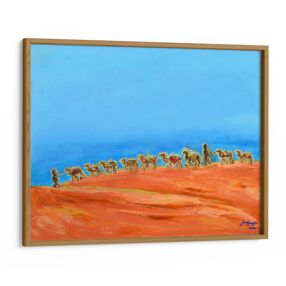 Desert Camel Caravan Landscape Wall Art Poster - XS / Matte Paper / Rolled Art - Nook At You