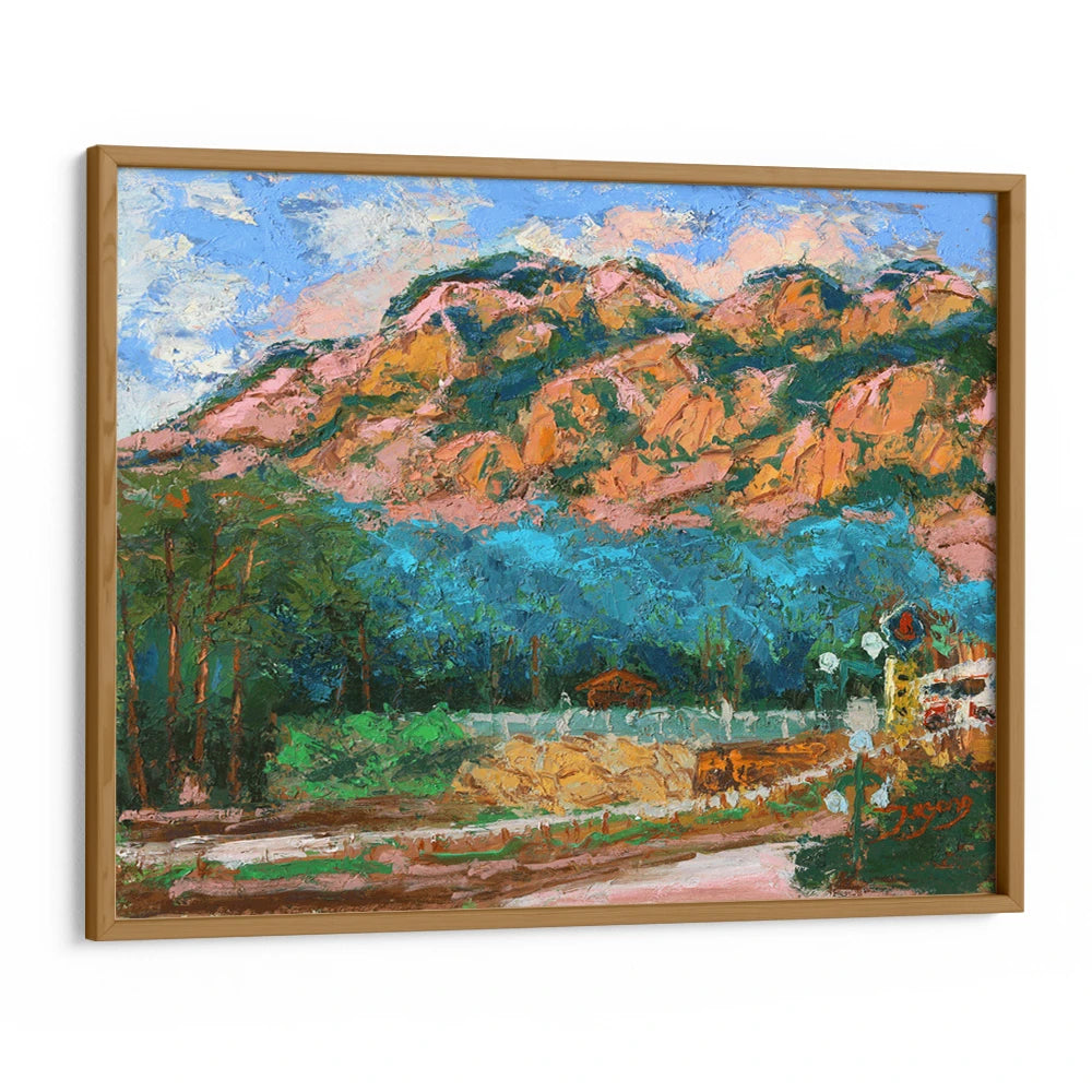 Colorful Mountain Road Landscape Painting - XS / Matte Paper / Rolled Art - Nook At You