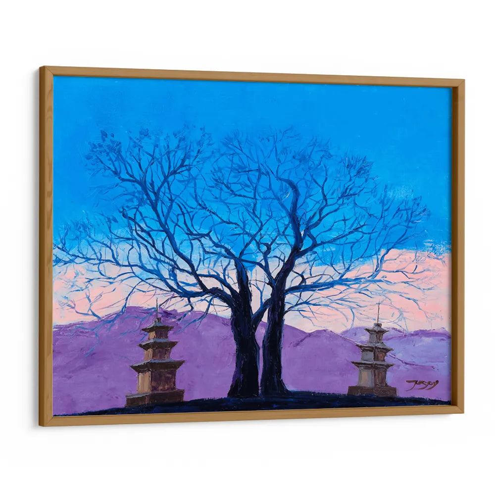 Serene Pagoda Landscape Wall Art Poster For Living Room - XS / Matte Paper / Rolled Art - Nook At You