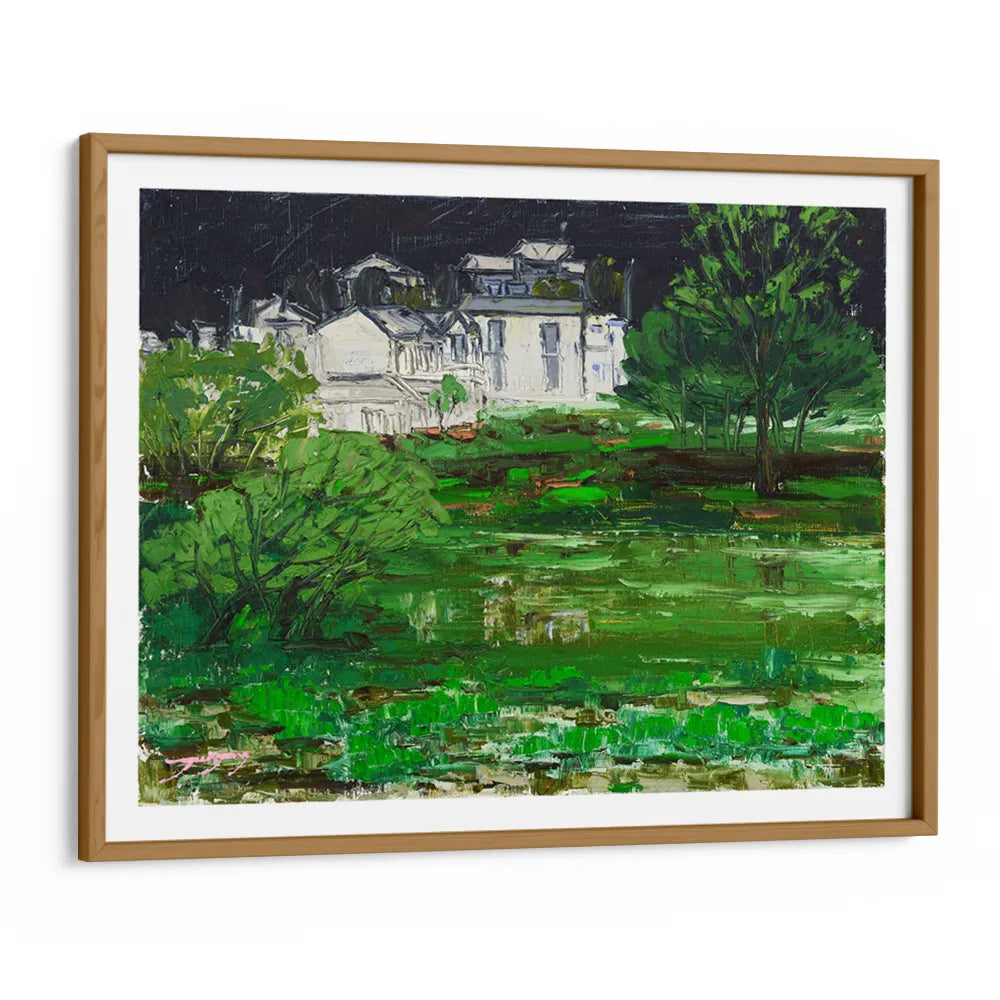 Waterside Mansion Reflections Landscape Wall Art - XS / Matte Paper / Rolled Art - Nook At You