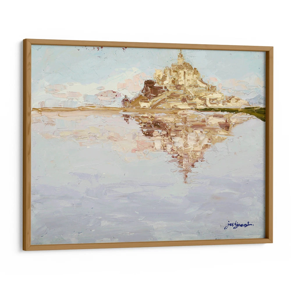 Mont Saint Michel Reflection Landscape Wall Art - XS / Matte Paper / Rolled Art - Nook At You