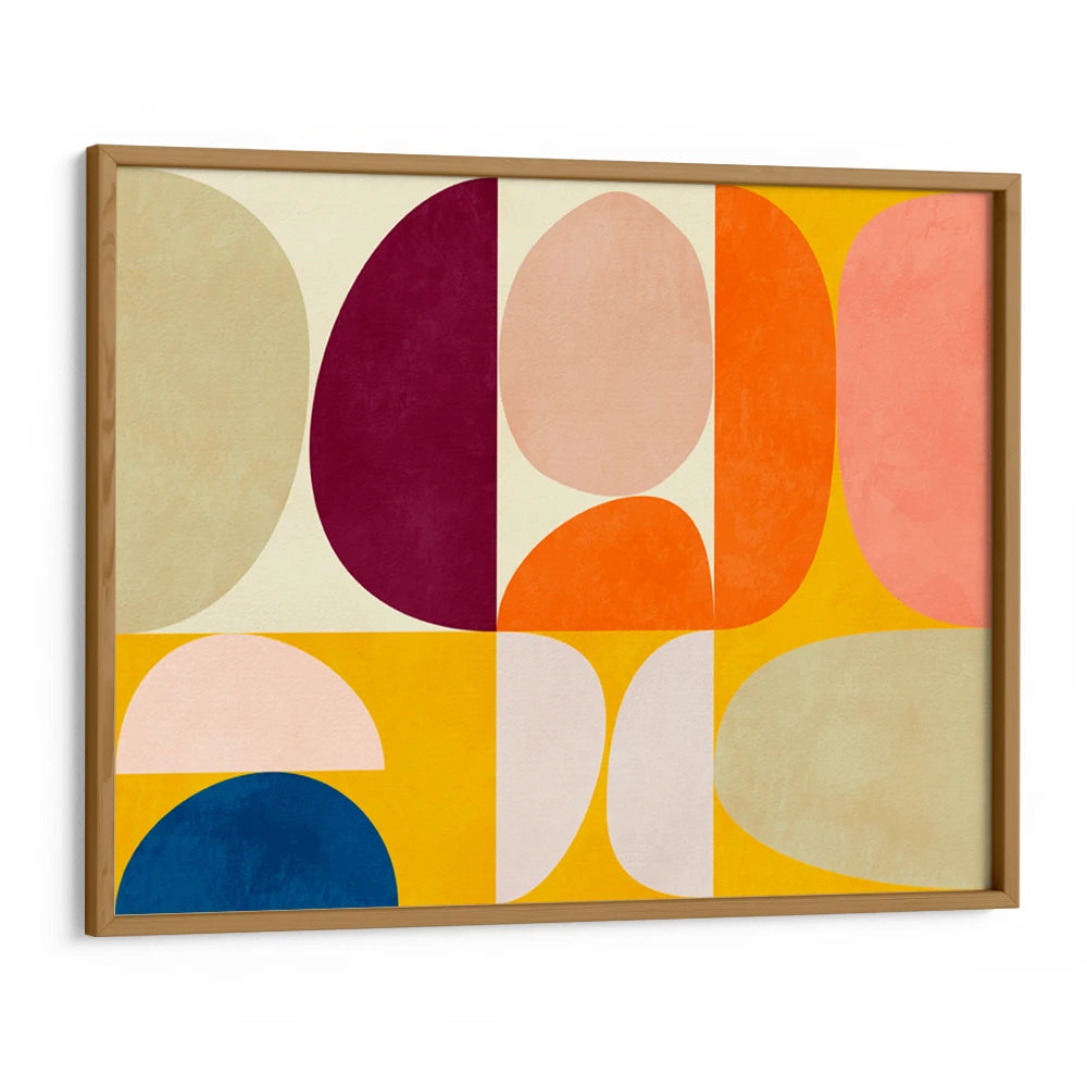 Vivid Bauhaus 2 Abstract Painting for Living Room - XS / Matte Paper / Rolled Art - Nook At You