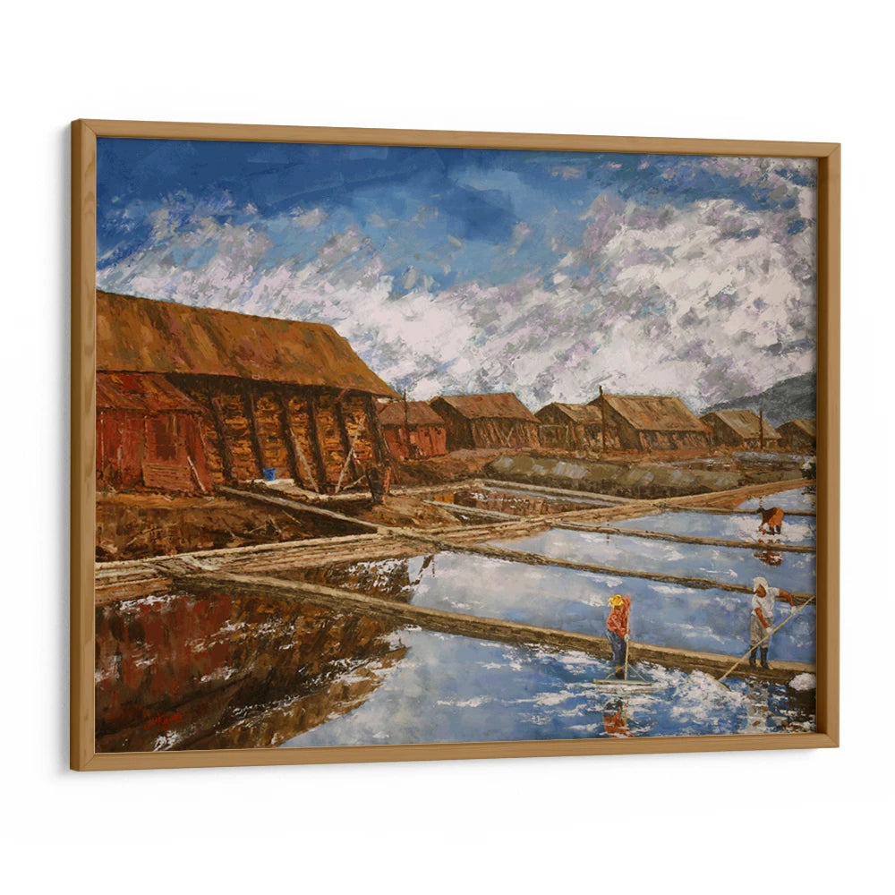 Traditional Saltworks Scene Landscape Poster - XS / Matte Paper / Rolled Art - Nook At You