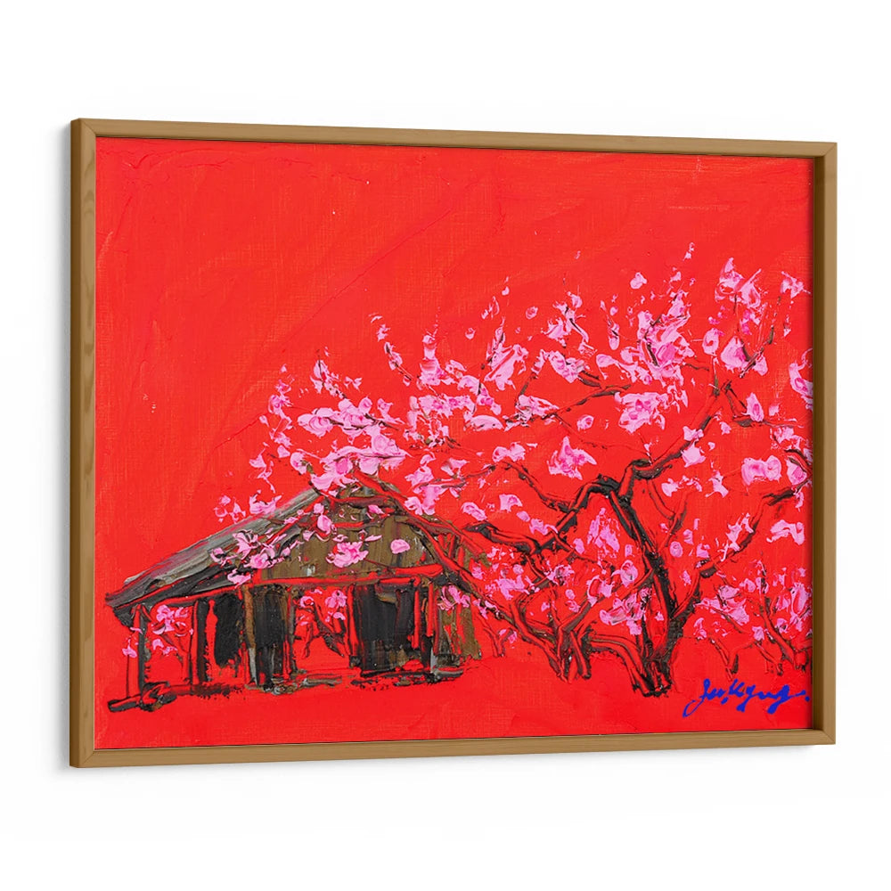 Vibrant Blossom House Abstract Painting For Living Room - XS / Matte Paper / Rolled Art - Nook At You