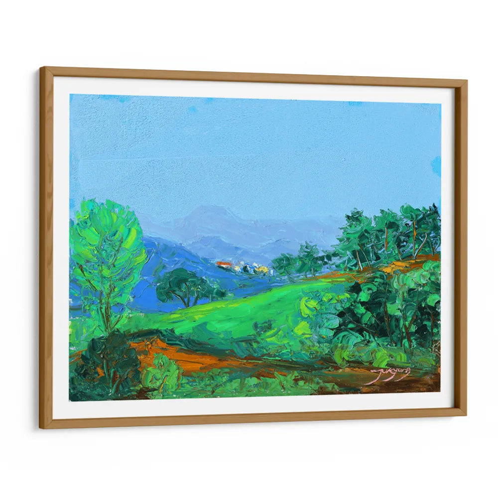 Vibrant Green Hills Landscape Wall Art Poster - XS / Matte Paper / Rolled Art - Nook At You