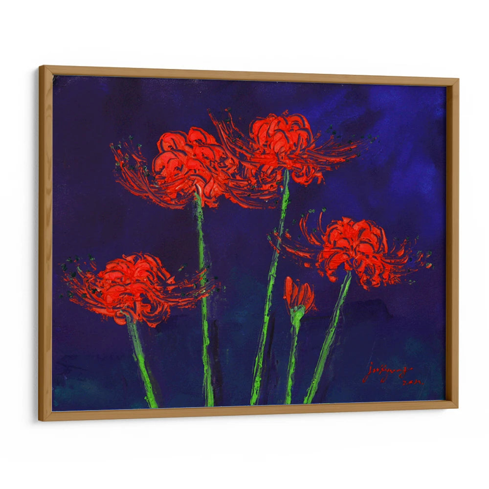 Vibrant Red Spider Lilies Botanical Painting - XS / Matte Paper / Rolled Art - Nook At You