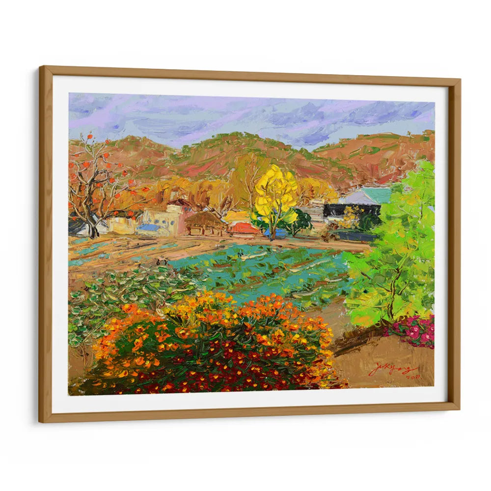 Vibrant Autumn Countryside Landscape Wall Art Print - XS / Matte Paper / Rolled Art - Nook At You