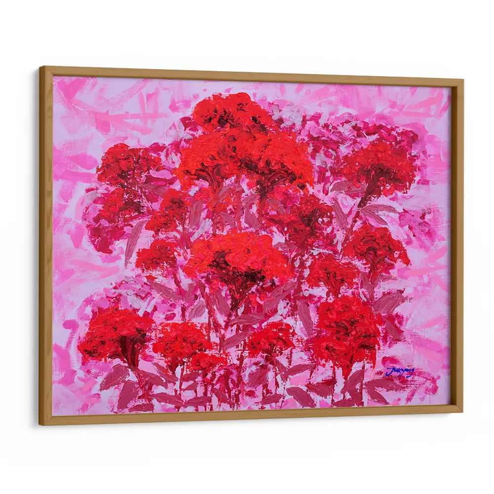 Vibrant Red Floral Garden Botanical Wall Art Print - XS / Matte Paper / Rolled Art - Nook At You