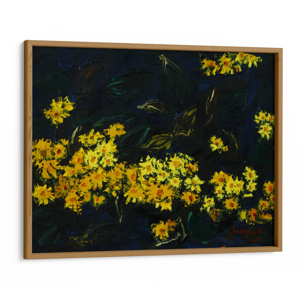 Night Garden Glow Botanical Painting For Living Room - XS / Matte Paper / Rolled Art - Nook At You