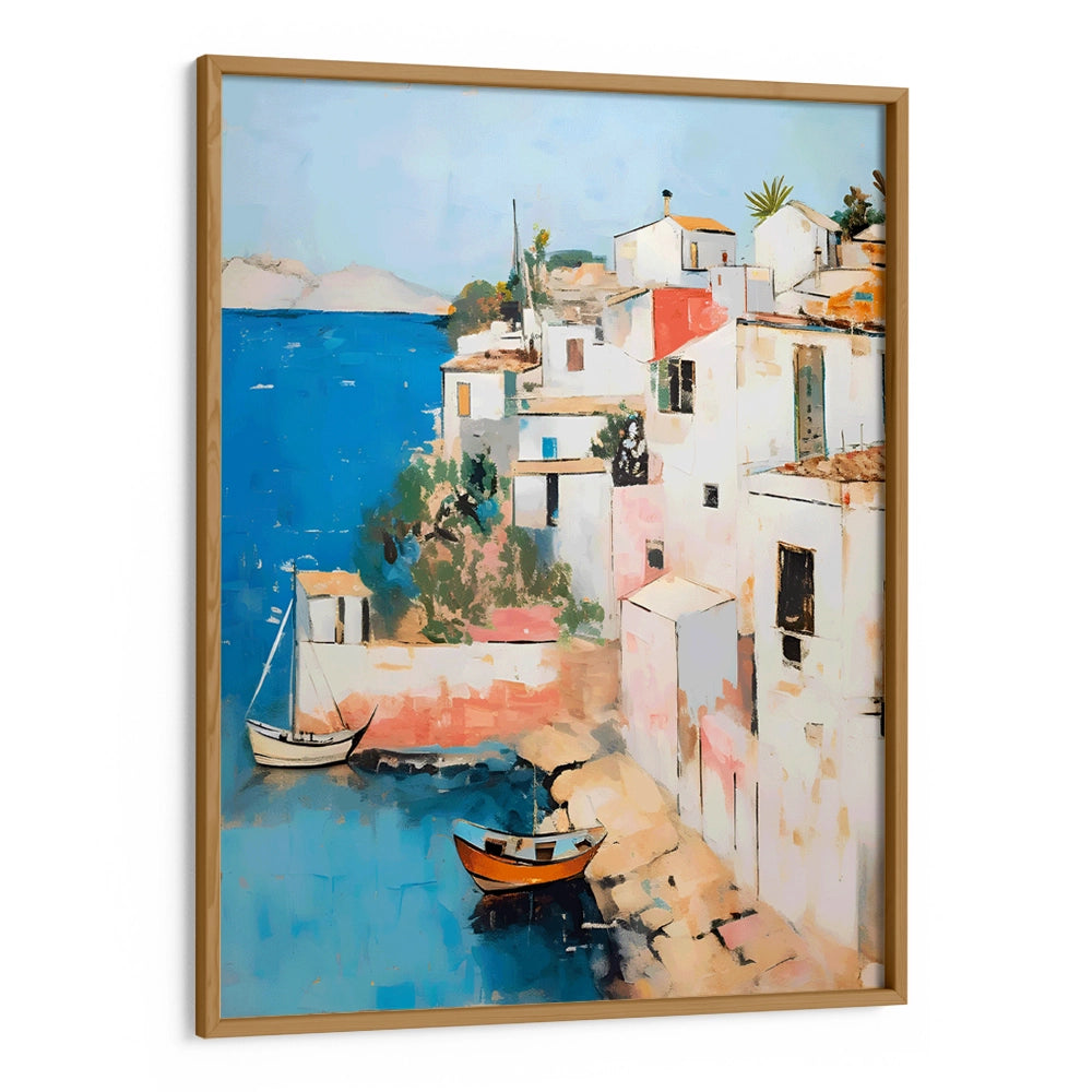 Town By the Sea Landscape Wall Art - XS / Matte Paper / Rolled Art - Nook At You