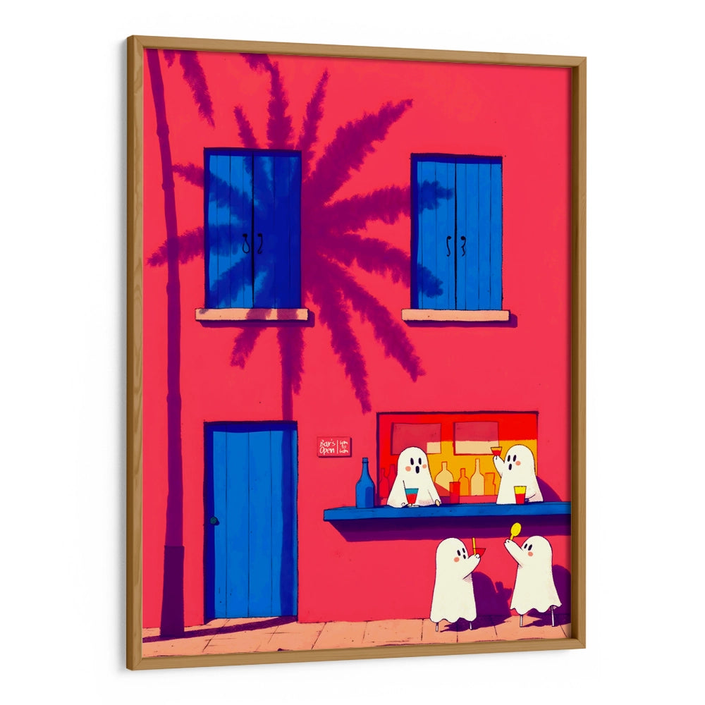 Playful Ghosts At A Bar Wall Art Poster - XS / Matte Paper / Rolled Art - Nook At You