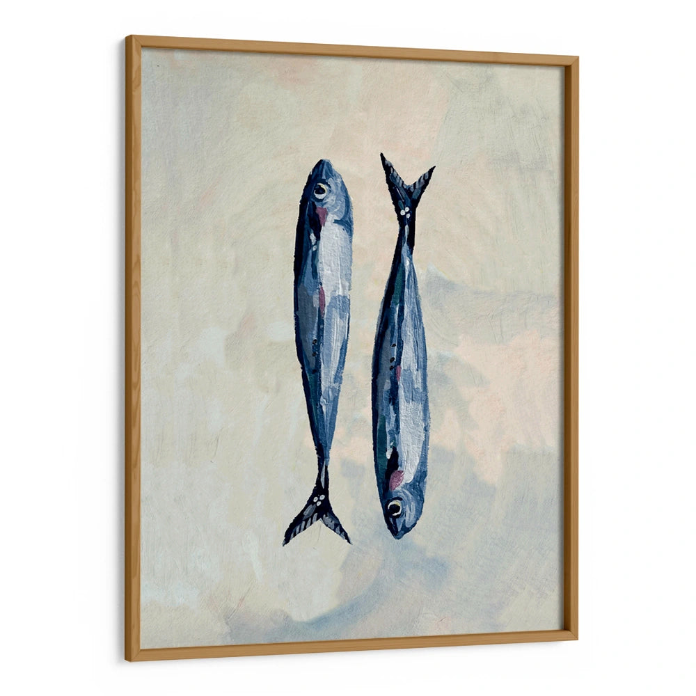 Sardines In Blue Gourmet Wall Art Poster - XS / Matte Paper / Rolled Art - Nook At You