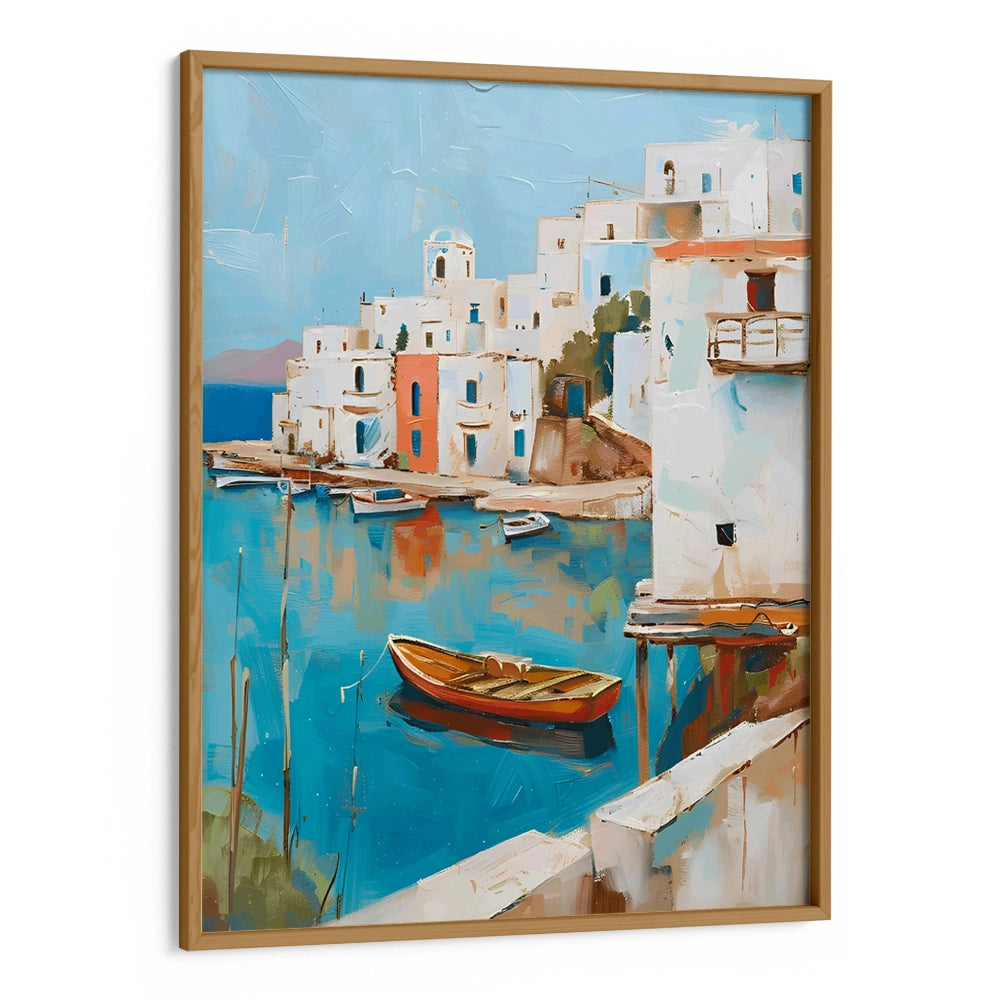 Village By The Sea Landscape Canvas Art Print - XS / Matte Paper / Rolled Art - Nook At You