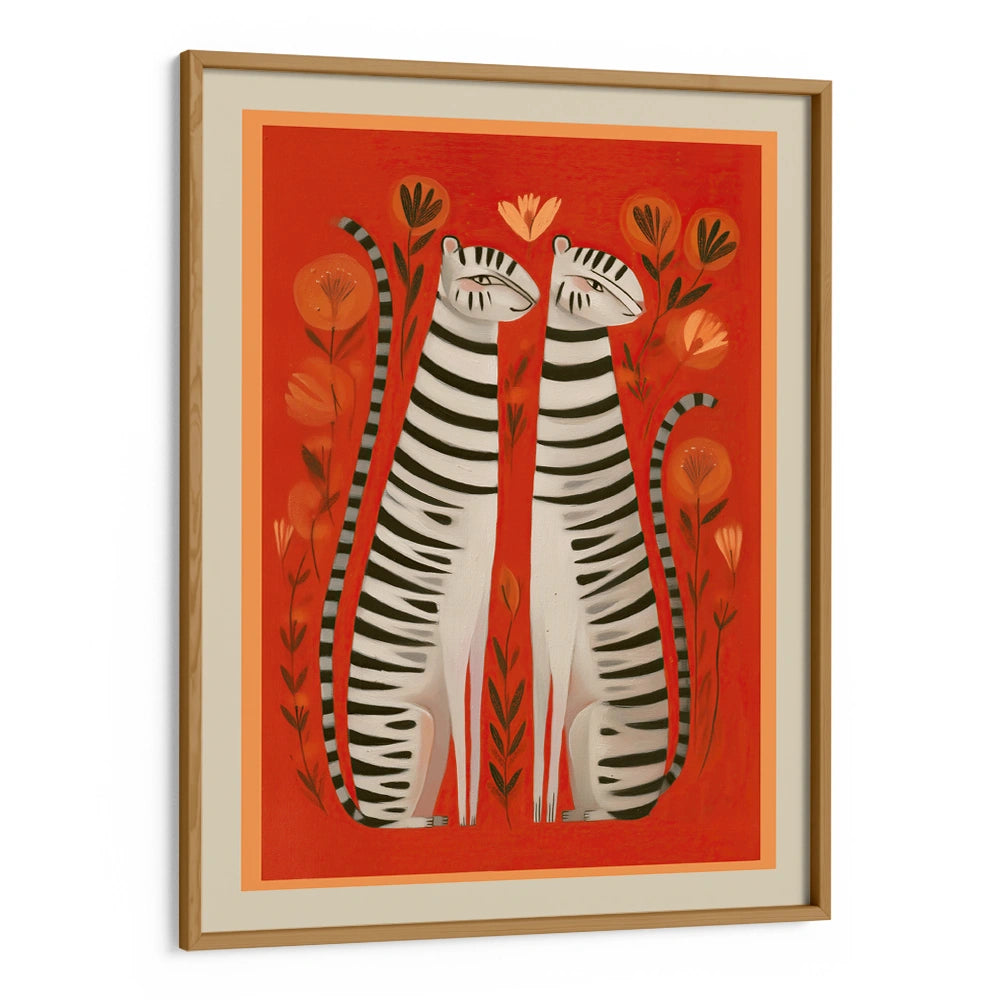 Whimsical White Tigers Canvas Wall Art - XS / Matte Paper / Rolled Art - Nook At You