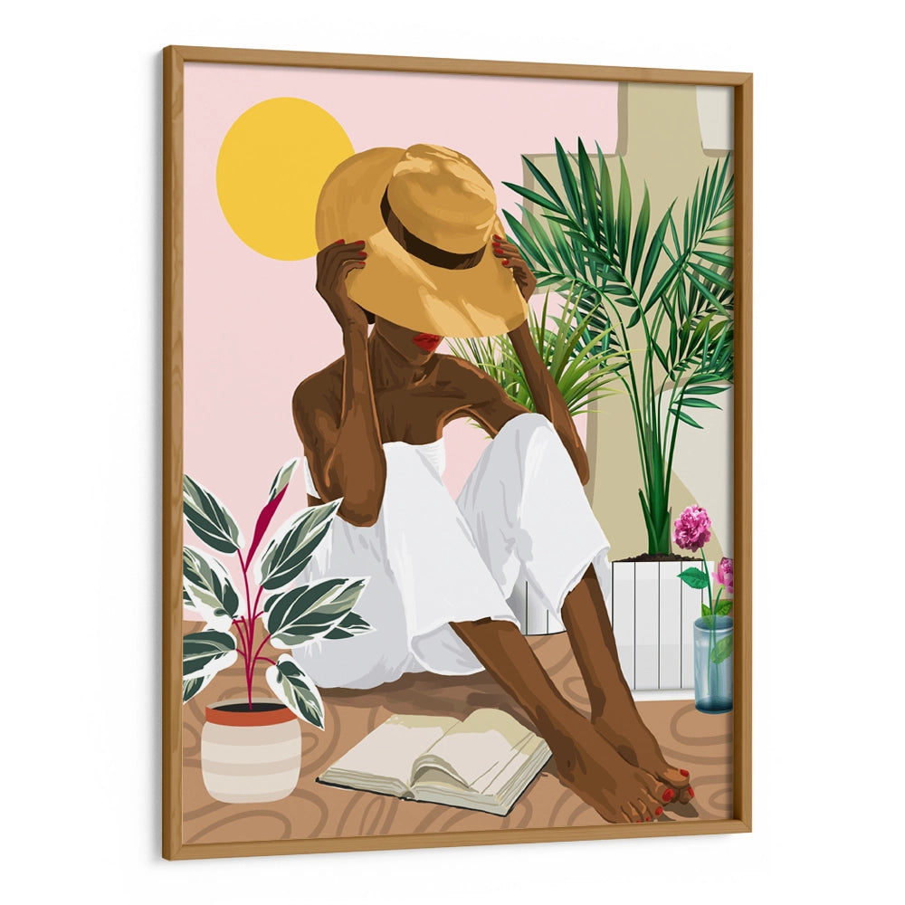 Summer Reading Women Illustration Painting - XS / Matte Paper / Rolled Art - Nook At You