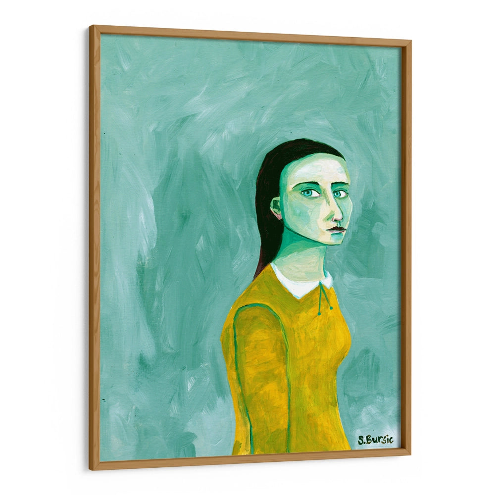 Lady in the Yellow Dress Women Illustration - XS / Matte Paper / Rolled Art - Nook At You