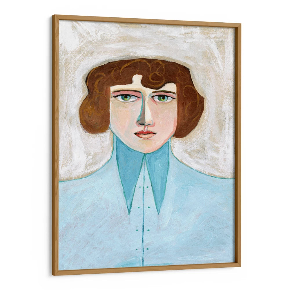 Serene Woman Portrait Canvas Painting - XS / Matte Paper / Rolled Art - Nook At You