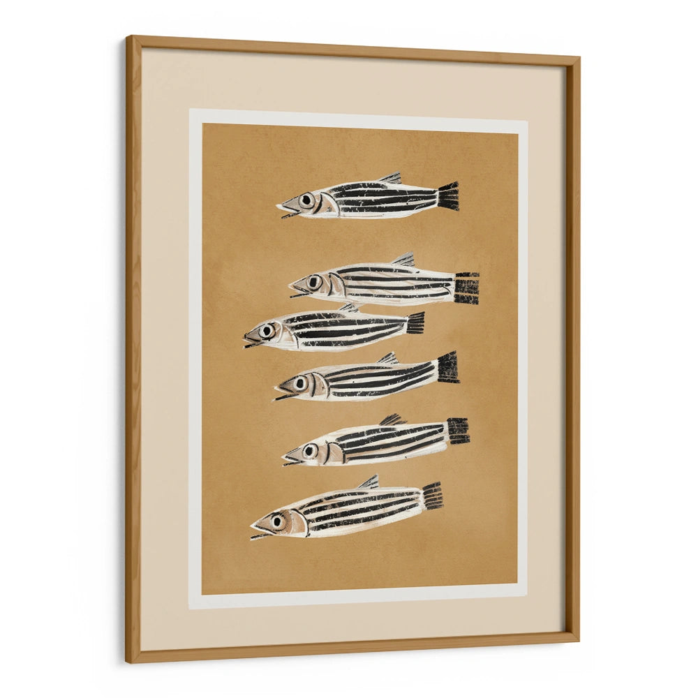 Minimal Fish Study Abstract Painting for Living Room - XS / Matte Paper / Rolled Art - Nook At You