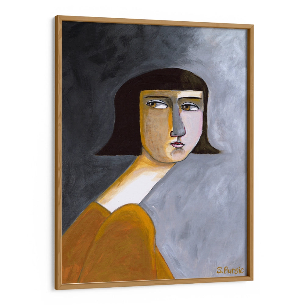Brown Eyes Women Illustration Wall Art Print - XS / Matte Paper / Rolled Art - Nook At You