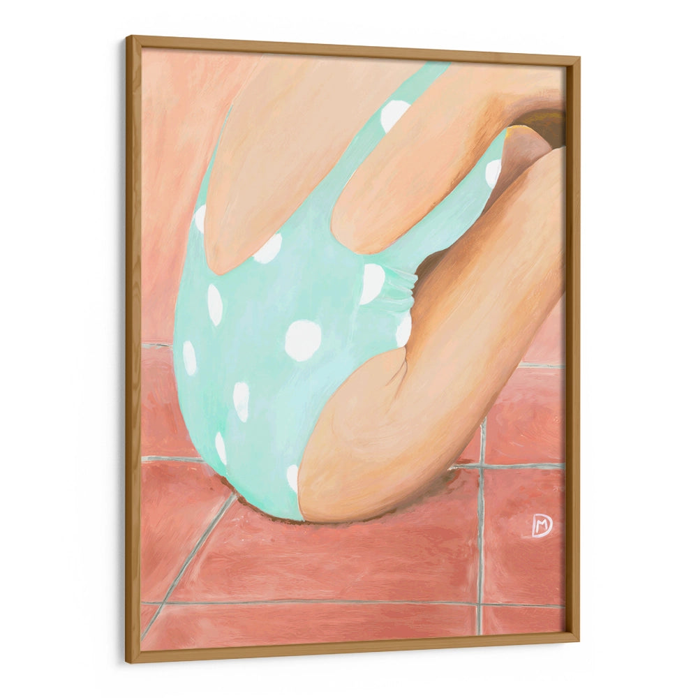 Quiet Reflection Women Illustration Wall Art Painting - XS / Matte Paper / Rolled Art - Nook At You