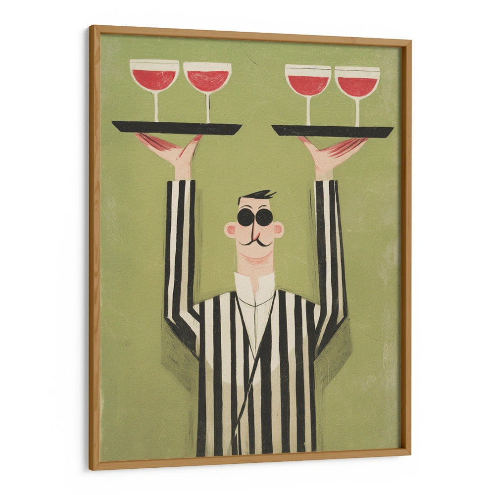 Elegant Waiter Service Gourmet Painting - XS / Matte Paper / Rolled Art - Nook At You