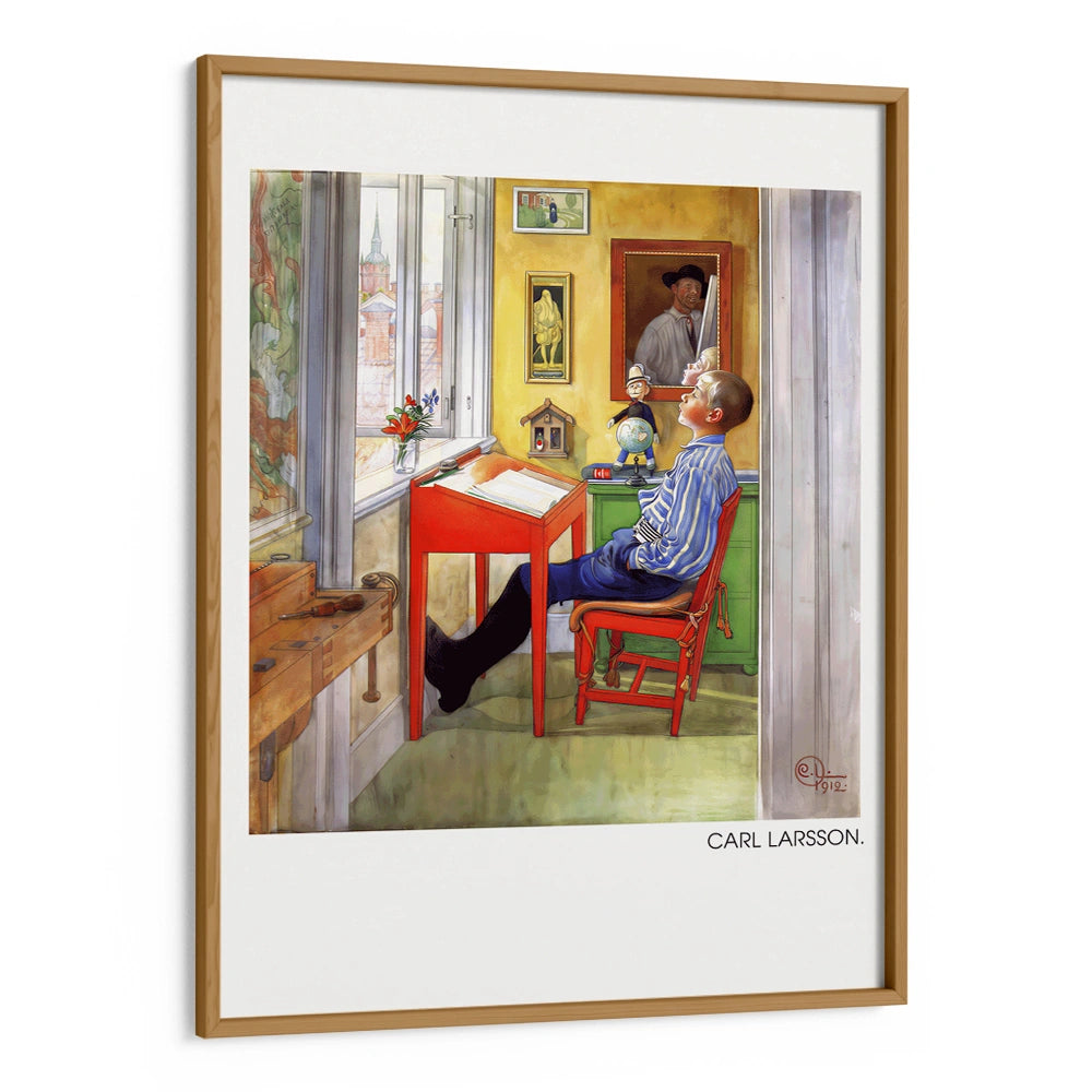 Carl Larsson - Esbjorn Doing His Homework Exhibition Art Poster - XS / Matte Paper / Rolled Art - Nook At You