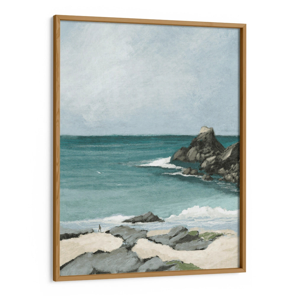 Trevone Bay Portrait Canvas Landscape Paintings - XS / Matte Paper / Rolled Art - Nook At You
