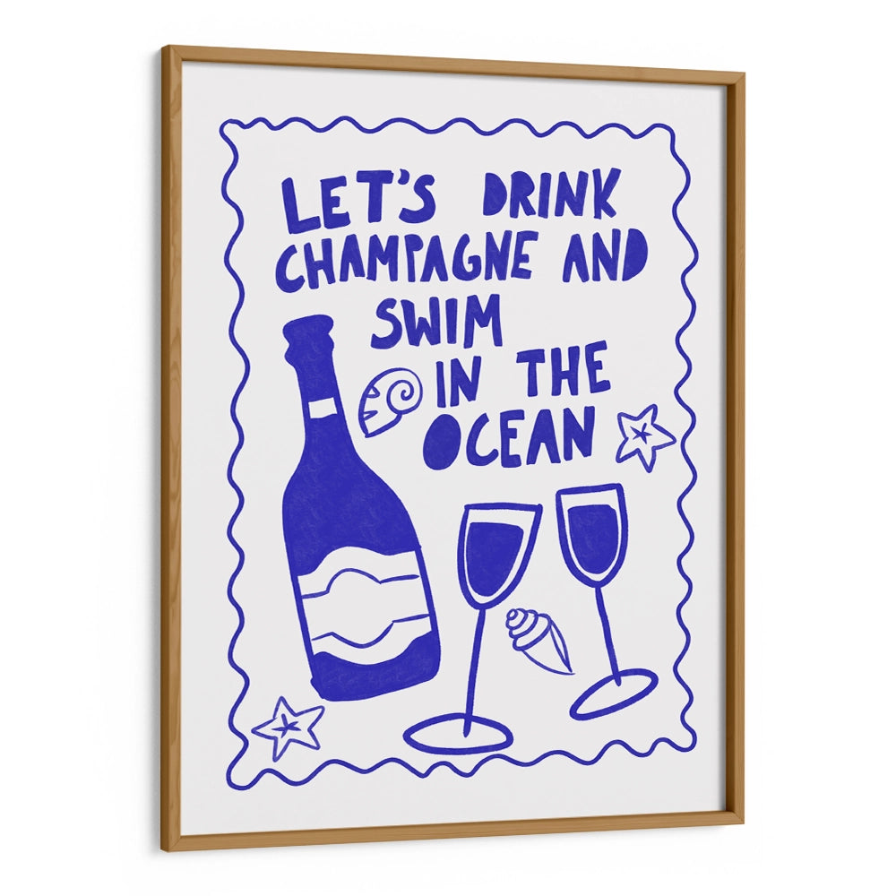 Champagne and Ocean Quotes Wall Art Poster - XS / Matte Paper / Rolled Art - Nook At You