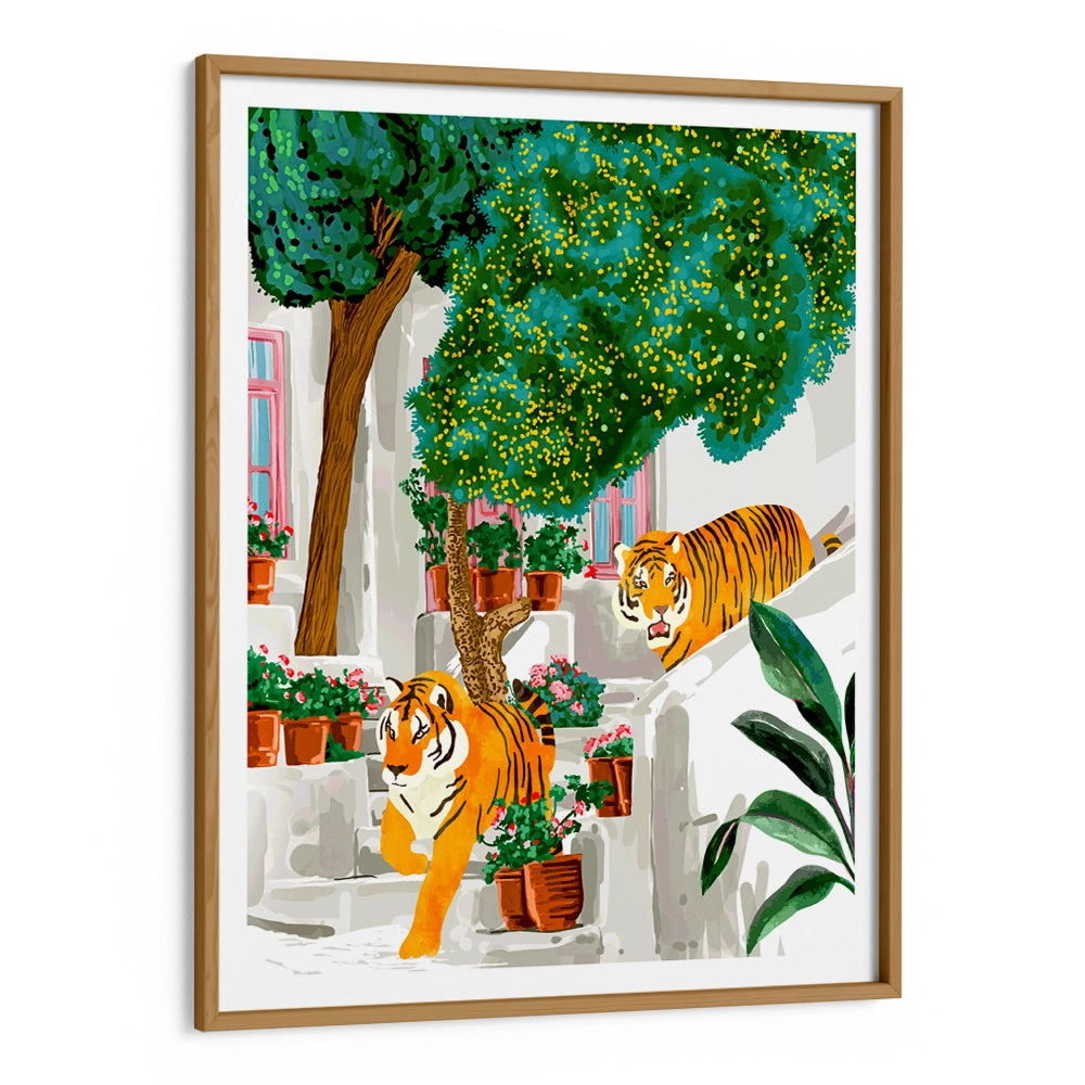 Tigers In Greece Botanical Wall Art - 5XL / Canvas / Rolled Art - Nook At You