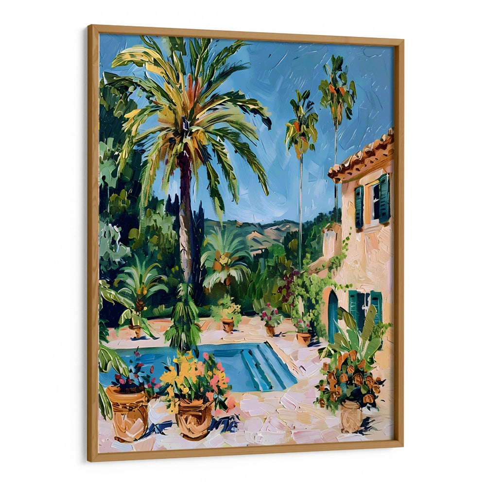 Pool and Palm Landscape Wall Decor - XS / Matte Paper / Rolled Art - Nook At You