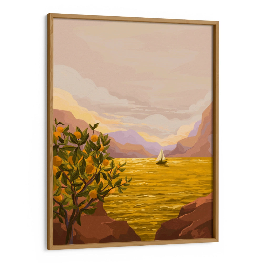 Golden Sunset Landscape Wall Art Print - XS / Matte Paper / Rolled Art - Nook At You