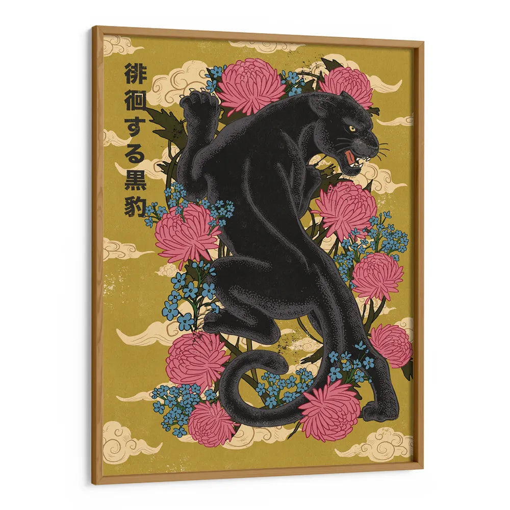 Japanese Black Panther Canvas Wall Art - XS / Matte Paper / Rolled Art - Nook At You