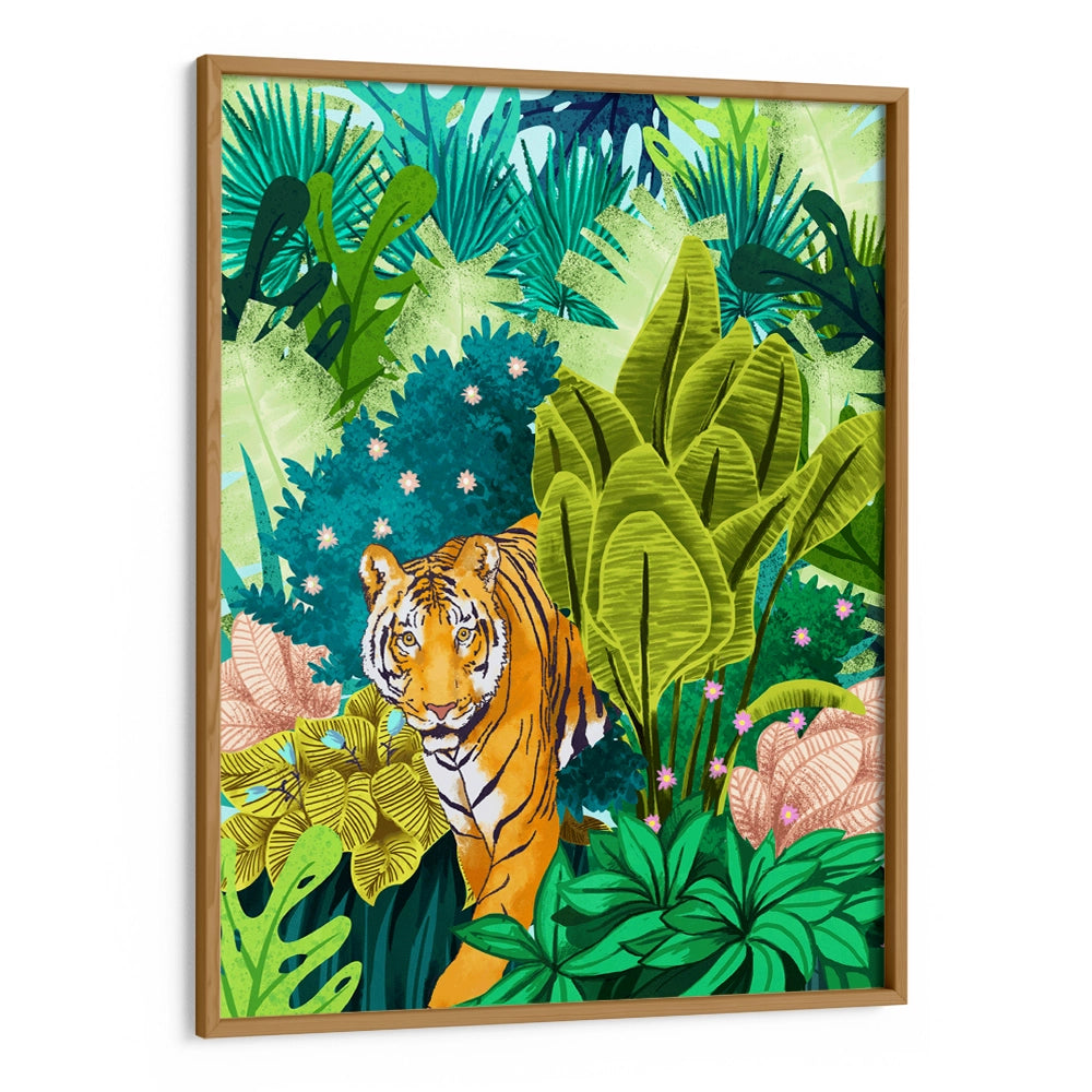 Jungle Tiger Botanical Art Prints - XS / Matte Paper / Rolled Art - Nook At You