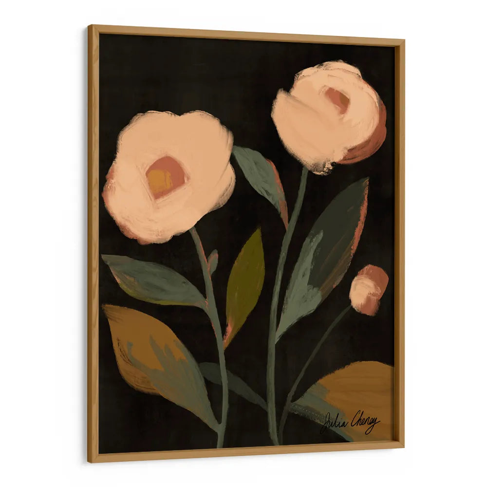 Midnight Blooms Botanical Painting - XS / Matte Paper / Rolled Art - Nook At You