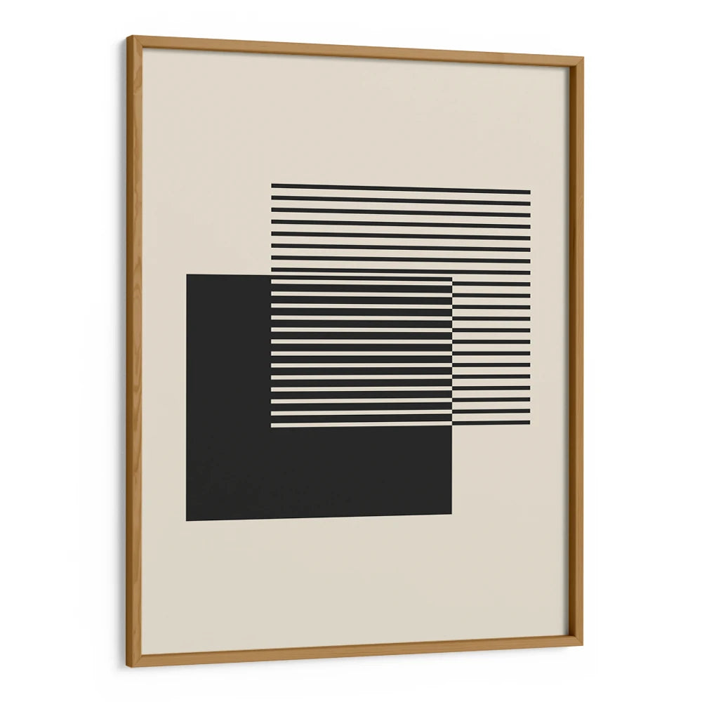Layered Geometric Contrast Wall Art For Living Room - XS / Matte Paper / Rolled Art - Nook At You