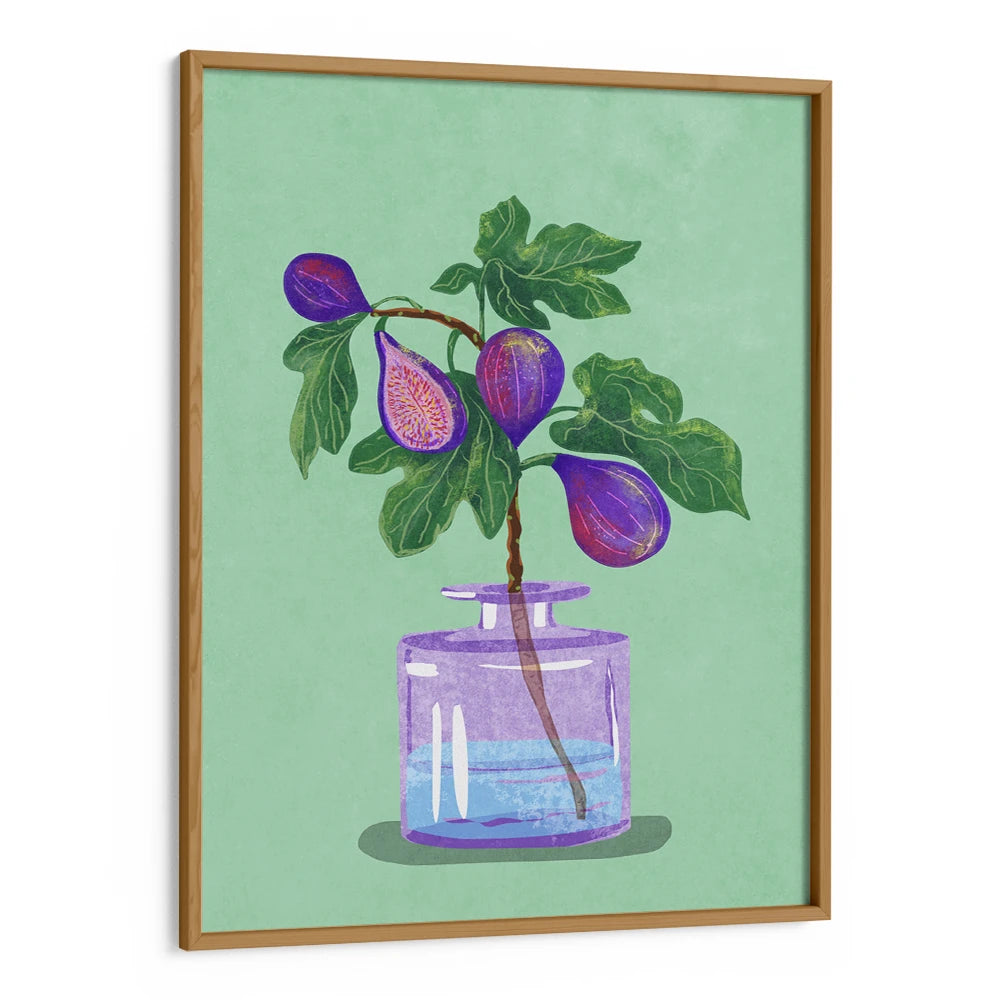 Figs Branch In Vase Botanical Painting - XS / Matte Paper / Rolled Art - Nook At You