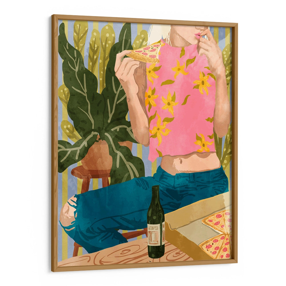 Pizza Boho illustrations For Wall - XS / Matte Paper / Rolled Art - Nook At You