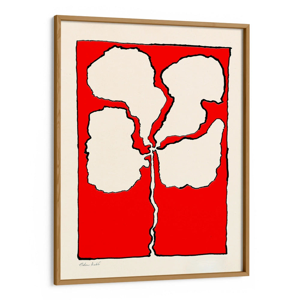 Red Flower Abstract Canvas Painting - XS / Matte Paper / Rolled Art - Nook At You