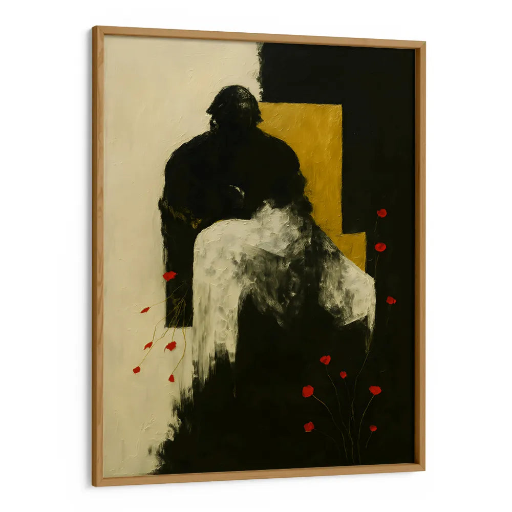 Abstract Couple Poppies Wall Art For Living Room - XS / Matte Paper / Rolled Art - Nook At You