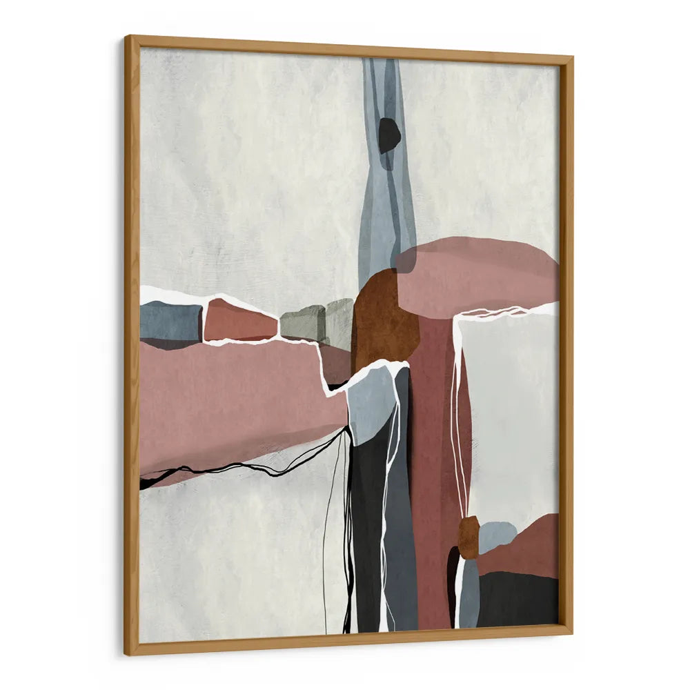Muted Organic Shapes Abstract Painting - XS / Matte Paper / Rolled Art - Nook At You
