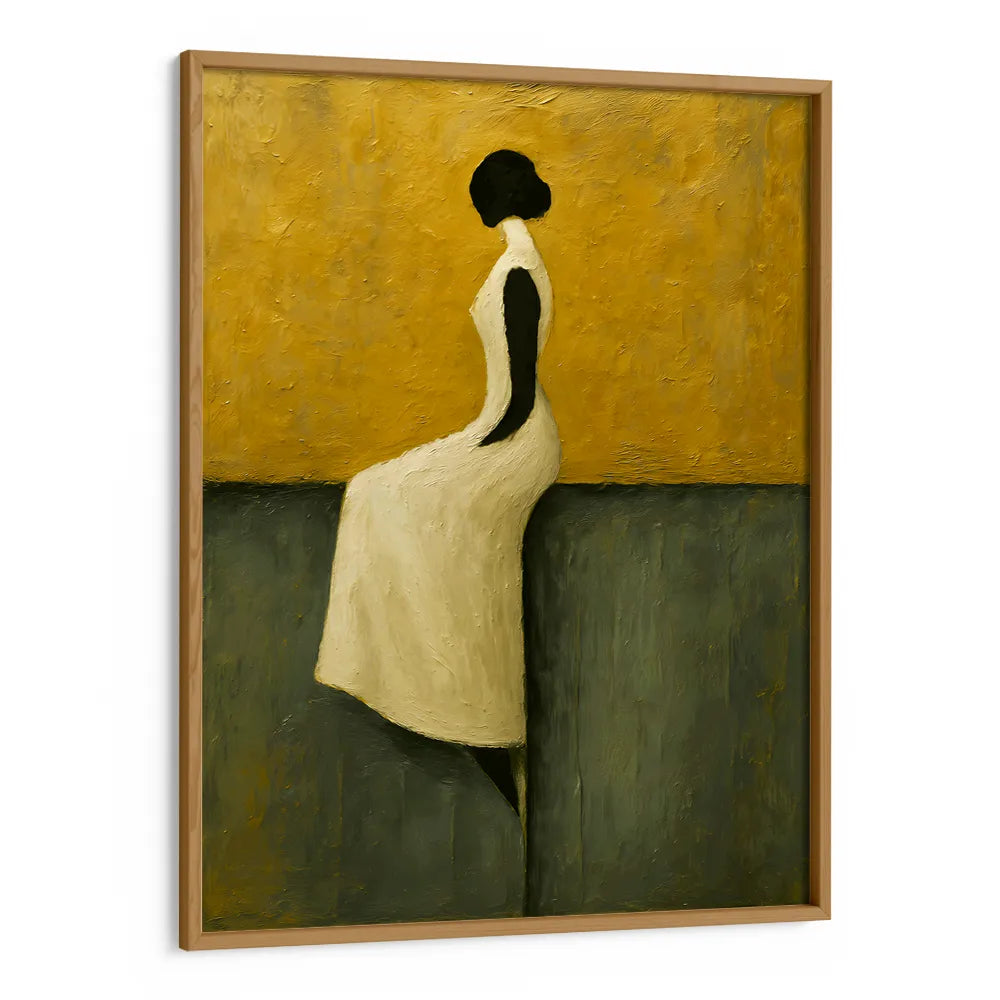 Elegant Woman Sitting Abstract Wall Art - XS / Matte Paper / Rolled Art - Nook At You